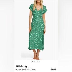NWT Billabong Bright Skies Midi Dress